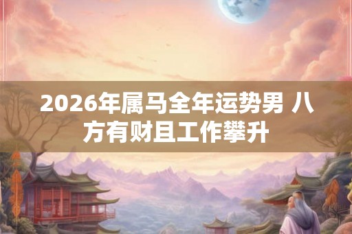 2026年属马全年运势男 八方有财且工作攀升 2026年属马全年运势男 八方有财且工作攀升