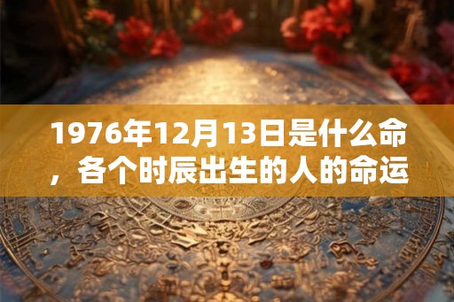 1976年12月13日是什么命，各个时辰出生的人的命运