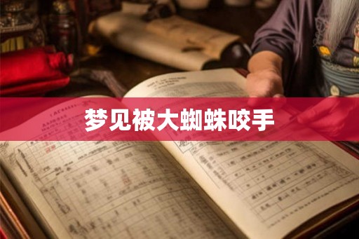 梦见被大蜘蛛咬手