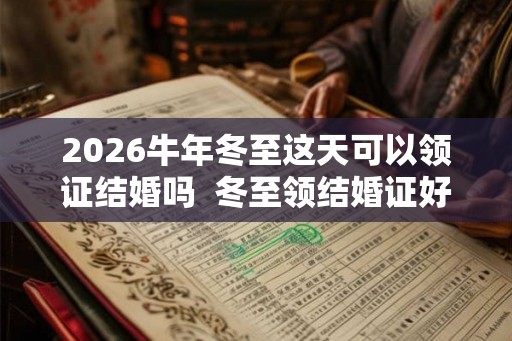 2026牛年冬至这天可以领证结婚吗  冬至领结婚证好吗