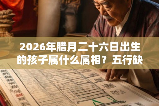 2026年腊月二十六日出生的孩子属什么属相？五行缺什么？