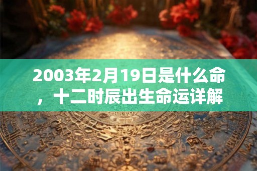 2003年2月19日是什么命，十二时辰出生命运详解