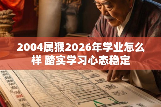 2004属猴2026年学业怎么样 踏实学习心态稳定 2004属猴2026年学业怎么样 踏实学习心态稳定
