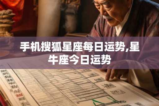 手机搜狐星座每日运势,星牛座今日运势