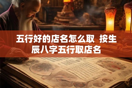 五行好的店名怎么取  按生辰八字五行取店名