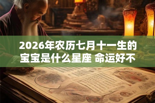2026年农历七月十一生的宝宝是什么星座 命运好不好