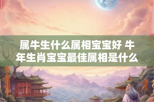 属牛生什么属相宝宝好 牛年生肖宝宝最佳属相是什么