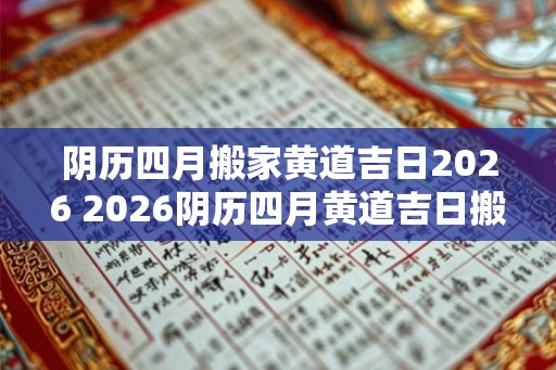 阴历四月搬家黄道吉日2026 2026阴历四月黄道吉日搬家