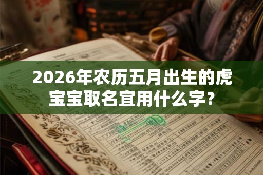 2026年农历五月出生的虎宝宝取名宜用什么字？