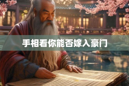 手相看你能否嫁入豪门