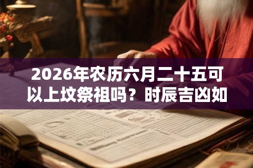 2026年农历六月二十五可以上坟祭祖吗？时辰吉凶如何？