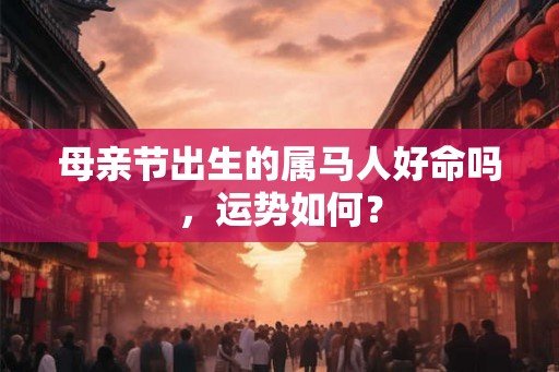 母亲节出生的属马人好命吗，运势如何？