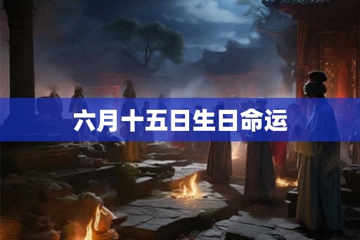 六月十五日生日命运