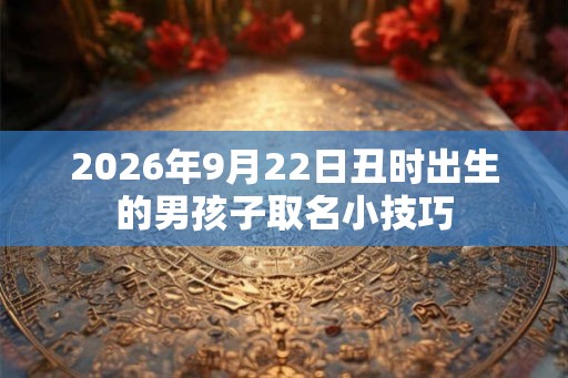 2026年9月22日丑时出生的男孩子取名小技巧