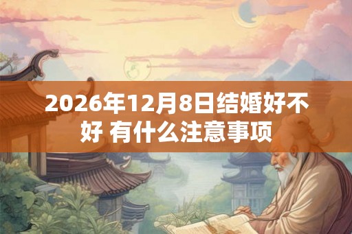 2026年12月8日结婚好不好 有什么注意事项
