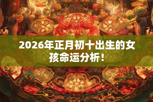 2026年正月初十出生的女孩命运分析！