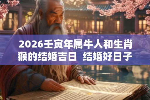 2026壬寅年属牛人和生肖猴的结婚吉日  结婚好日子一览表