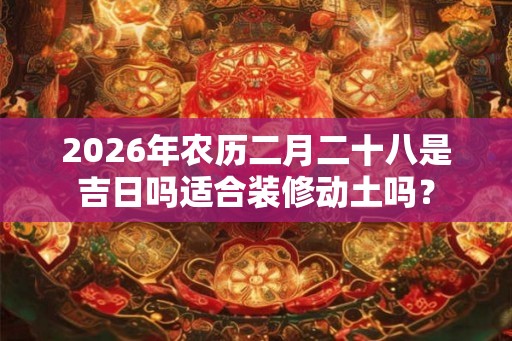2026年农历二月二十八是吉日吗适合装修动土吗？