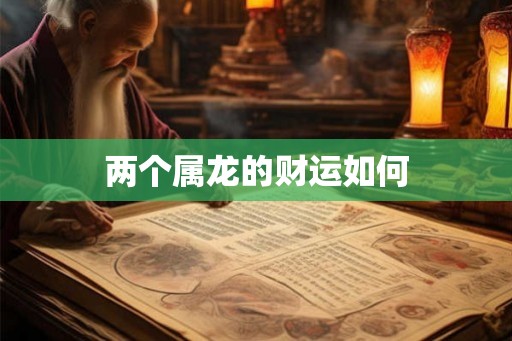 两个属龙的财运如何 两个属龙的财运如何
