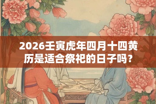 2026壬寅虎年四月十四黄历是适合祭祀的日子吗？