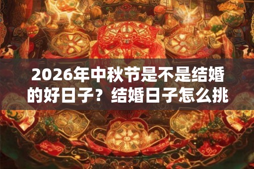 2026年中秋节是不是结婚的好日子？结婚日子怎么挑选？