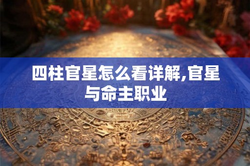 四柱官星怎么看详解,官星与命主职业