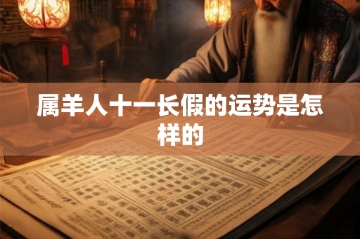 属羊人十一长假的运势是怎样的
