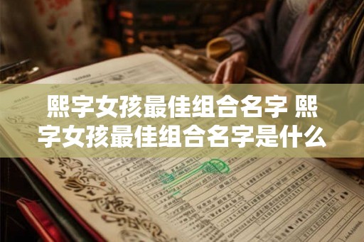 熙字女孩最佳组合名字 熙字女孩最佳组合名字是什么