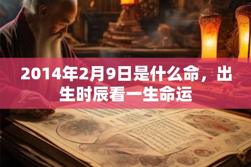 2014年2月9日是什么命，出生时辰看一生命运