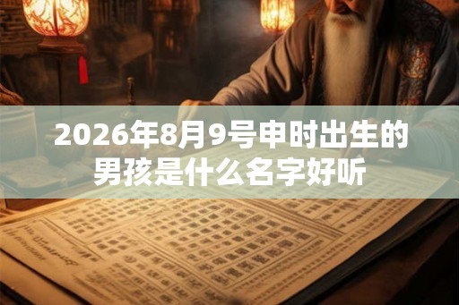 2026年8月9号申时出生的男孩是什么名字好听