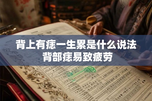 背上有痣一生累是什么说法 背部痣易致疲劳