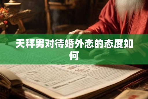 天秤男对待婚外恋的态度如何