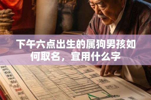 下午六点出生的属狗男孩如何取名，宜用什么字