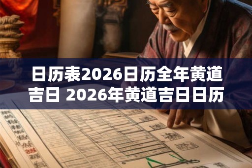 日历表2026日历全年黄道吉日 2026年黄道吉日日历表 日历表2026日历全年黄道吉日 2026年黄道吉日日历表
