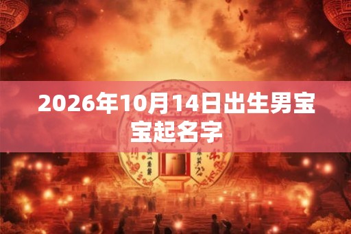 2026年10月14日出生男宝宝起名字