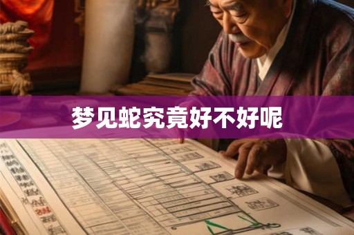 梦见蛇究竟好不好呢