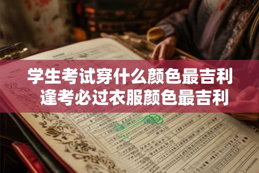 学生考试穿什么颜色最吉利  逢考必过衣服颜色最吉利