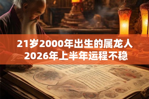 21岁2000年出生的属龙人 2026年上半年运程不稳