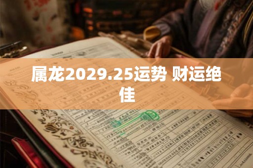 属龙2029.25运势 财运绝佳