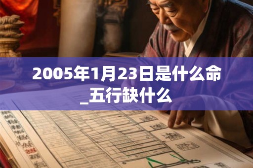 2005年1月23日是什么命_五行缺什么