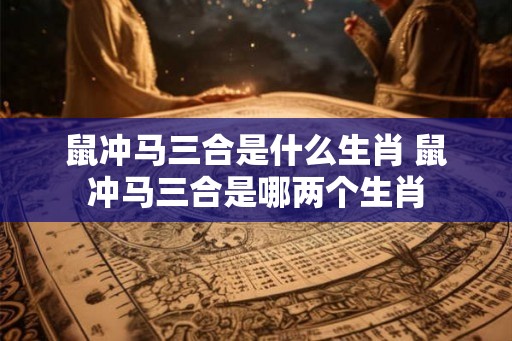 鼠冲马三合是什么生肖 鼠冲马三合是哪两个生肖