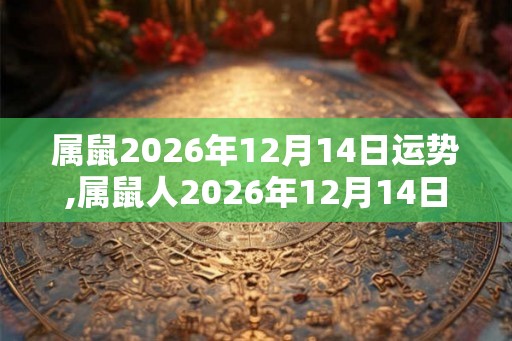 属鼠2026年12月14日运势,属鼠人2026年12月14日财运,生肖鼠2026年12月14日运势