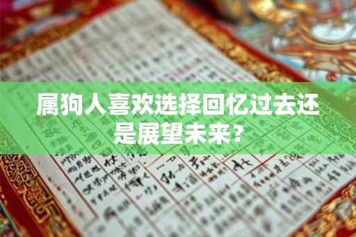 属狗人喜欢选择回忆过去还是展望未来？