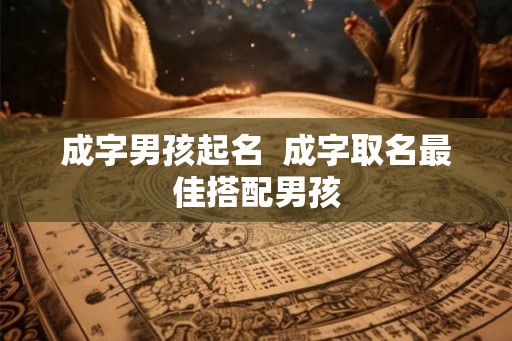 成字男孩起名  成字取名最佳搭配男孩