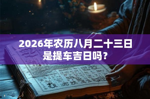 2026年农历八月二十三日是提车吉日吗？