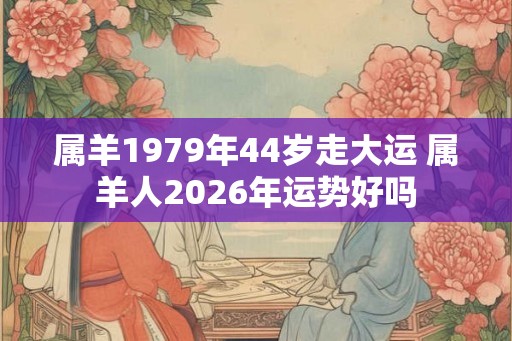 属羊1979年44岁走大运 属羊人2026年运势好吗 属羊1979年44岁走大运 属羊人2026年运势好吗