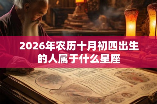 2026年农历十月初四出生的人属于什么星座