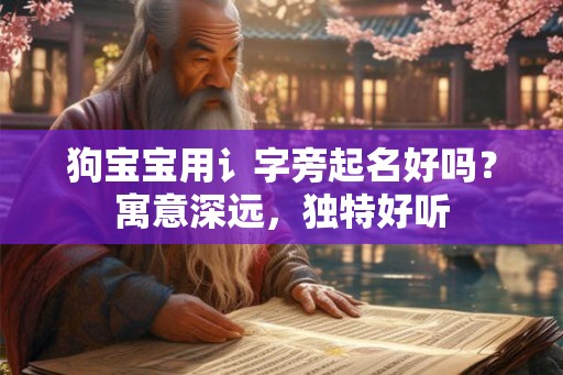 狗宝宝用讠字旁起名好吗？寓意深远，独特好听