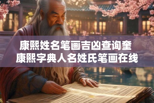 康熙姓名笔画吉凶查询奎 康熙字典人名姓氏笔画在线查字 康熙姓名笔画吉凶查询奎 康熙字典人名姓氏笔画在线查字