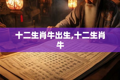 十二生肖牛出生,十二生肖牛